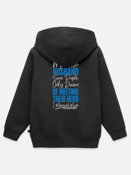 Nurse Midwife Birth Worker Husband - Premium børne zip-hættetrøje økologisk - sort