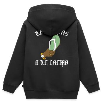 Hispanisch Latino Amerikanisch Mexikanisch - Kinder Premium Organic Zip Hoodie - Schwarz - Hinten - AI Model Kid Male (0cm)