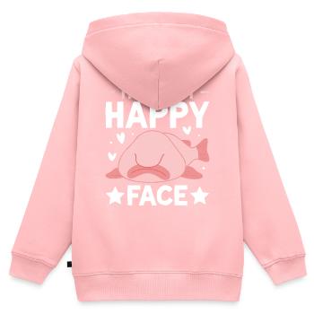 Lustiger Blobfisch Meerestier - Kinder Premium Organic Zip Hoodie - Rosa - Hinten - AI Model Kid Female (0cm)
