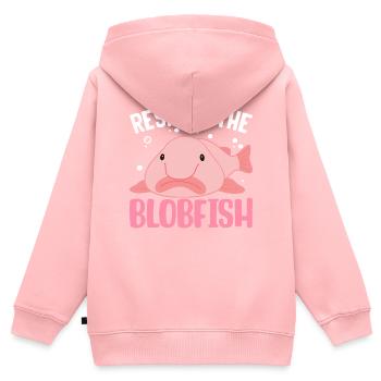 Funny sea creature - Kids Premium Organic Zip-up Hoodie - rose - Back - AI Model Kid Female (0cm)
