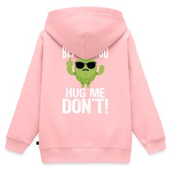 Lustiger Sukkulenten-Kaktus - Kinder Premium Organic Zip Hoodie - Rosa - Hinten - AI Model Kid Female (0cm)
