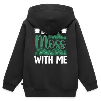 Drôle de pépinière de mousse - Sweat Premium à capuche zippé enfant bio - noir - Dos - AI Model Kid Male (0cm)