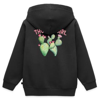 Funny Cactus Succulents Gardening - Kids Premium Organic Zip-up Hoodie - black - Back - AI Model Kid Male (0cm)