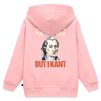 Philosophie Theorie Immanuel Kant - Kinder Premium Organic Zip Hoodie - Rosa - Hinten - AI Model Kid Female (0cm)