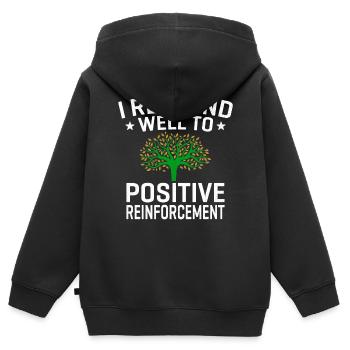 Funny Psych Psychology - Kids Premium Organic Zip-up Hoodie - black - Back - AI Model Kid Male (0cm)