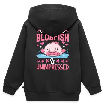 Funny sea creature - Kids Premium Organic Zip-up Hoodie - black - Back - AI Model Kid Male (0cm)