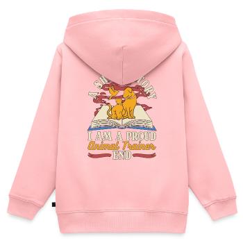 Dresseur d’animaux Une petite histoire Je suis vétérinaire - Sweat Premium à capuche zippé enfant bio - rose - Dos - AI Model Kid Female (0cm)