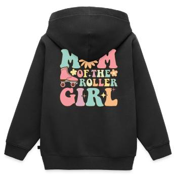 Roller Skating Girl Roller Mom - Kinder Premium Organic Zip Hoodie - Schwarz - Hinten - AI Model Kid Male (0cm)