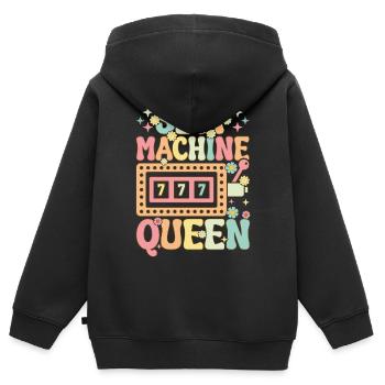 Groovy Casino Liebhaber Glücksspiel - Kinder Premium Organic Zip Hoodie - Schwarz - Hinten - AI Model Kid Male (0cm)