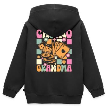 Groovy Slot Machine Casino Liebhaber Glücksspiel - Kinder Premium Organic Zip Hoodie - Schwarz - Hinten - AI Model Kid Male (0cm)