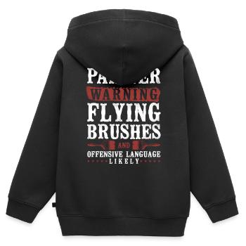 House Painter Decorator Painter - Kinder Premium Organic Zip Hoodie - Schwarz - Hinten - AI Model Kid Male (0cm)