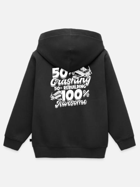 Modellflugzeug Modellflieger - Kinder Premium Organic Zip Hoodie - Schwarz