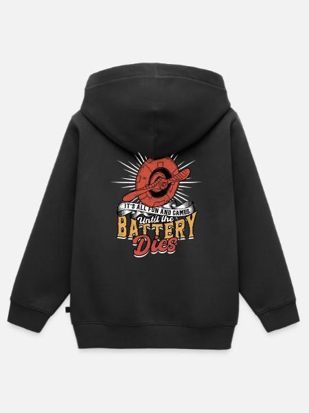 Modellflugzeug Modellflieger - Kinder Premium Organic Zip Hoodie - Schwarz