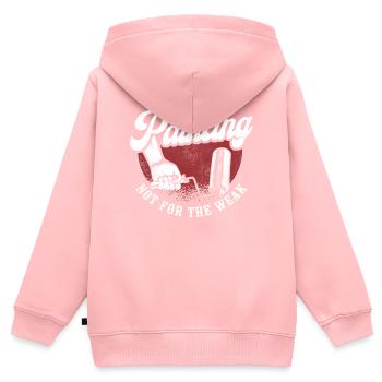 Peintre en bâtiment Décorateur Peinture - Sweat Premium à capuche zippé enfant bio - rose - Dos - AI Model Kid Female (0cm)