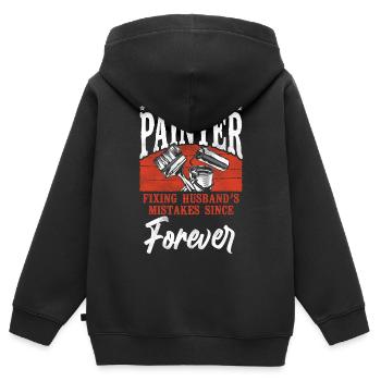House Painter Decorator Painter - Kinder Premium Organic Zip Hoodie - Schwarz - Hinten - AI Model Kid Male (0cm)