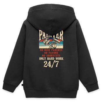 House Painter Decorator Painter No - Kinder Premium Organic Zip Hoodie - Schwarz - Hinten - AI Model Kid Male (0cm)