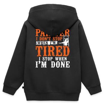 House Painter Decorator Painter I - Kinder Premium Organic Zip Hoodie - Schwarz - Hinten - AI Model Kid Male (0cm)