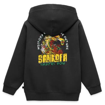 History Shapes The Future Sankofa Shapes You - Kinder Premium Organic Zip Hoodie - Schwarz - Hinten - AI Model Kid Male (0cm)