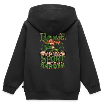 Irish Dance Like A Normal Sport But Much Harder - Kinder Premium Organic Zip Hoodie - Schwarz - Hinten - AI Model Kid Male (0cm)