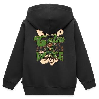 Irish Dance Keep Calm And Dance Jigs - Kinder Premium Organic Zip Hoodie - Schwarz - Hinten - AI Model Kid Male (0cm)