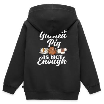 Meerschweinchen - Kinder Premium Organic Zip Hoodie - Schwarz - Hinten - AI Model Kid Male (0cm)