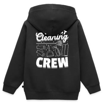 The best Cleaning Crew - Housekeeper Janitor - Kids Premium Organic Zip-up Hoodie - black - Back - AI Model Kid Male (0cm)