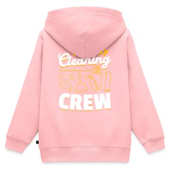 La meilleure équipe de nettoyage - Femme de ménage - Sweat Premium à capuche zippé enfant bio - rose - Dos - AI Model Kid Female (0cm)