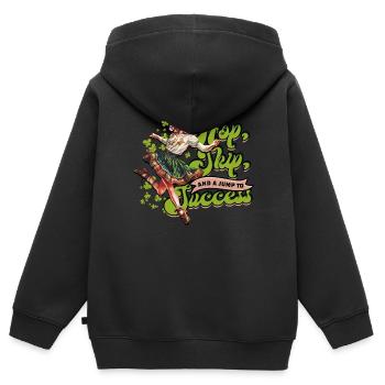 Irish Dance Irischer Tanz Feis - Kinder Premium Organic Zip Hoodie - Schwarz - Hinten - AI Model Kid Male (0cm)