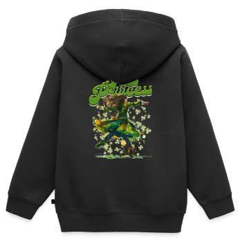 Irish Dance Irischer Tanz Feis Princess - Kinder Premium Organic Zip Hoodie - Schwarz - Hinten - AI Model Kid Male (0cm)
