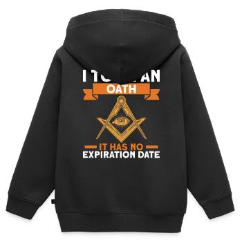 Freimaurer Winkel & Zirkel FREEMASON Prince Hall - Kinder Premium Organic Zip Hoodie - Schwarz - Hinten - AI Model Kid Male (0cm)