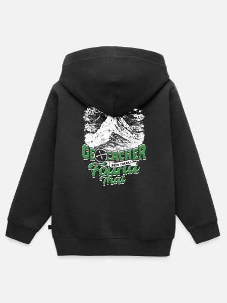 Geocache - Kinder Premium Organic Zip Hoodie - Schwarz