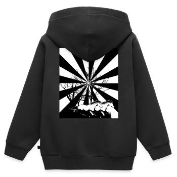 Fantasy Wildpferde Pferd Pferde Pony - Kinder Premium Organic Zip Hoodie - Schwarz - Hinten - AI Model Kid Male (0cm)