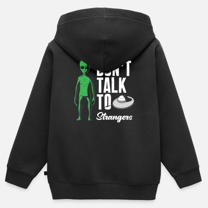 Extraterrestres Extraterrestres Extraterrestres - Sweat Premium à capuche zippé enfant bio - noir