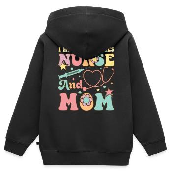 Groovy Allaitement Maman RN - Sweat Premium à capuche zippé enfant bio - noir - Dos - AI Model Kid Male (0cm)