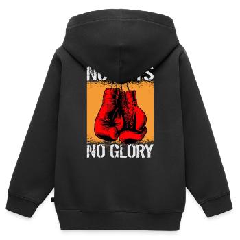 No Guts No Glory Boxing - Kids Premium Organic Zip-up Hoodie - black - Back - AI Model Kid Male (0cm)