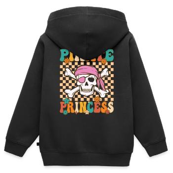 Pilates-Trainerin Yoga-Übung - Kinder Premium Organic Zip Hoodie - Schwarz - Hinten - AI Model Kid Male (0cm)