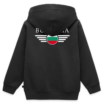 Bulgarien T-Shirt: Charme in jedem Stich - Kinder Premium Organic Zip Hoodie - Schwarz - Hinten - AI Model Kid Male (0cm)