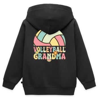 Groovy Volleyballspielerin - Kinder Premium Organic Zip Hoodie - Schwarz - Hinten - AI Model Kid Male (0cm)