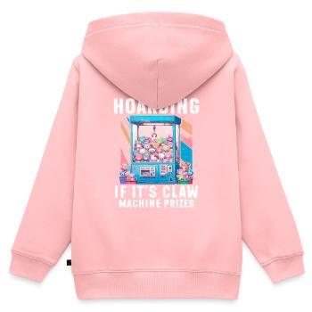 Pince automatique Pince Kraller - Sweat Premium à capuche zippé enfant bio - rose - Dos - AI Model Kid Female (0cm)