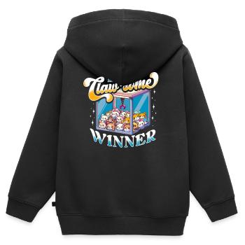 Gripper Kraller Gripper Be A Claw-Some Winner - Sweat Premium à capuche zippé enfant bio - noir - Dos - AI Model Kid Male (0cm)