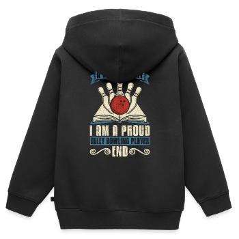 Alley Bowling Player A Short Story Bowling Player - Kinder Premium Organic Zip Hoodie - Schwarz - Hinten - AI Model Kid Male (0cm)