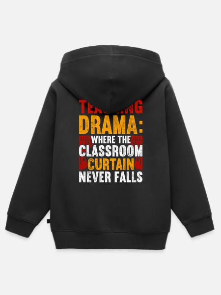 Schauspiellehrer Schauspielerei Theaterunterricht - Kinder Premium Organic Zip Hoodie - Schwarz