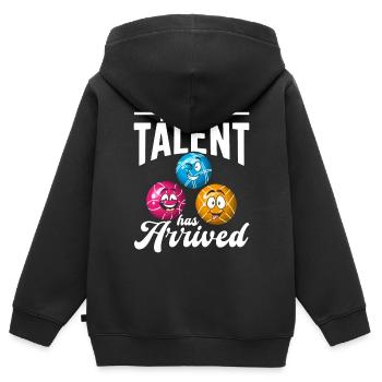 The best talent has arrived - Boccia Balls Bocce B - Kinder Premium Organic Zip Hoodie - Schwarz - Hinten - AI Model Kid Male (0cm)