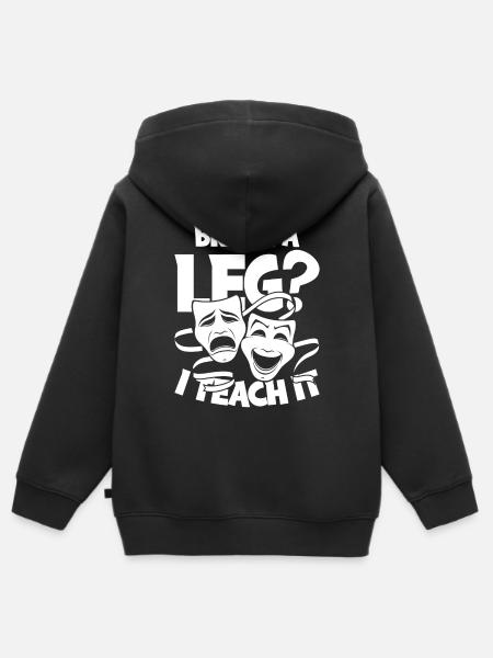 Schauspiellehrer Schauspielerei Theaterunterricht - Kinder Premium Organic Zip Hoodie - Schwarz