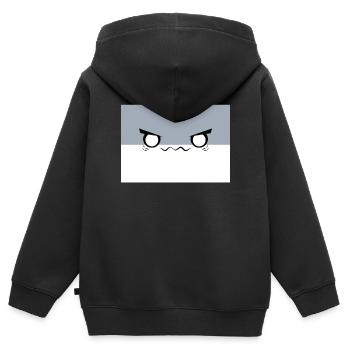 Sacambaspis Uralter Fisch Meme Dämonisch - Kinder Premium Organic Zip Hoodie - Schwarz - Hinten - AI Model Kid Male (0cm)