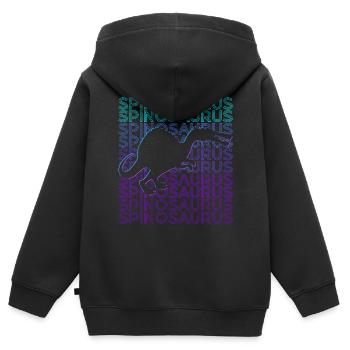 Spinosaurus Dinosaur Retro - Kids Premium Organic Zip-up Hoodie - black - Back - AI Model Kid Male (0cm)
