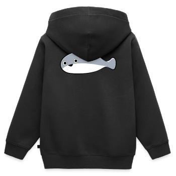 Sacambaspis Antiker Fisch Meme verärgert - Kinder Premium Organic Zip Hoodie - Schwarz - Hinten - AI Model Kid Male (0cm)