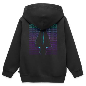 Arrowhead Hunting Arrowhead Hunter Retro - Kids Premium Organic Zip-up Hoodie - black - Back - AI Model Kid Male (0cm)