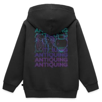 Antiquitäten Antiquitätensammler Antiquitäten Junk - Kinder Premium Organic Zip Hoodie - Schwarz - Hinten - AI Model Kid Male (0cm)