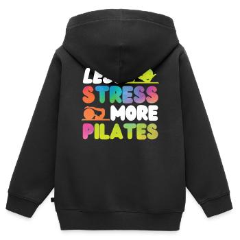 Pilates Instructor Teacher - Kinder Premium Organic Zip Hoodie - Schwarz - Hinten - AI Model Kid Male (0cm)